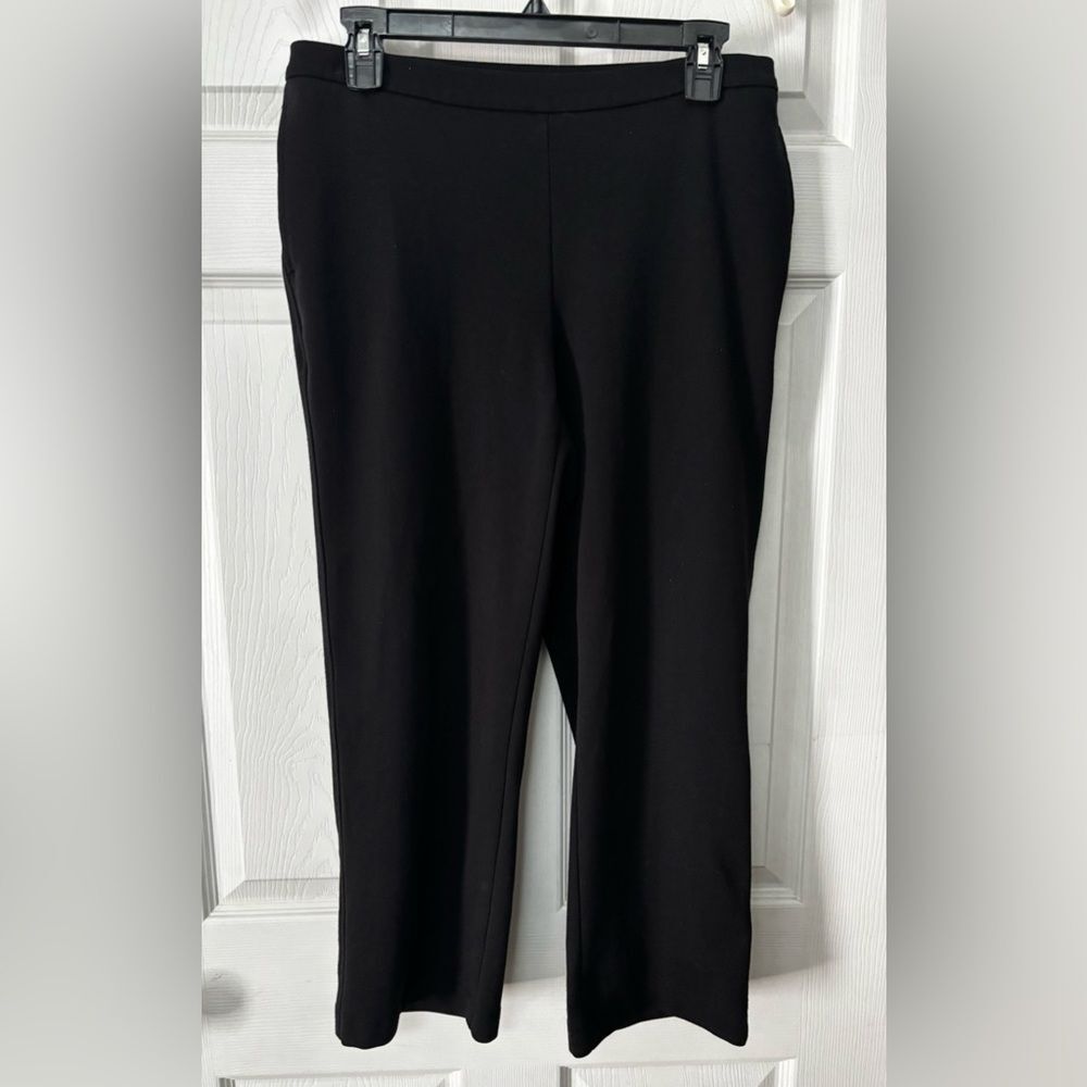 Allison Daley Womens Black Petite Pull On Dress Pants Size 6P w/Pockets EUC